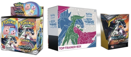 Pokémon TCG Sonne & Mond Welten Im Wandel Top Trainer Box/Booster Box/Build & Battle Box 3x Bundle