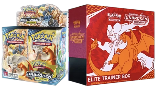 Pokémon TCG Sun & Moon Unbroken Bonds Booster Box & Elite Trainer Box Bundle
