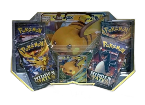 2019 Pokemon Sun & Moon 11.5 Hidden Fates GX Box Raichu GX