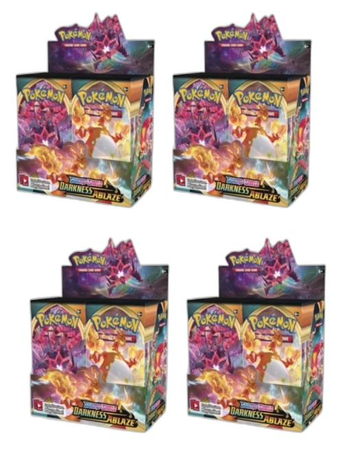 Pokémon TCG Sword & Shield Darkness Ablaze Booster Box 4x Lot