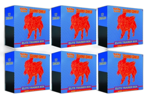 2020 Pokémon Sword & Shield Zamazenta Elite Trainer Box 6x Lot