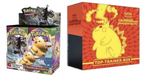 Pokémon TCG Schwert & Schild Farbenschock Top Trainer Box/Booster Box 2x Bundle