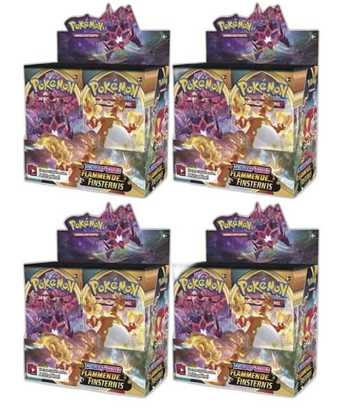 Pokémon TCG Schwert & Schild Flammende Finsternis Booster Box 4x Lot