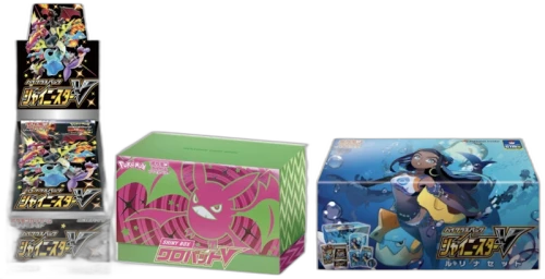 Pokémon TCG Sword & Shield Shiny Star V/Shiny Crobat V Box/Nessa Set Bundle (Japanese)