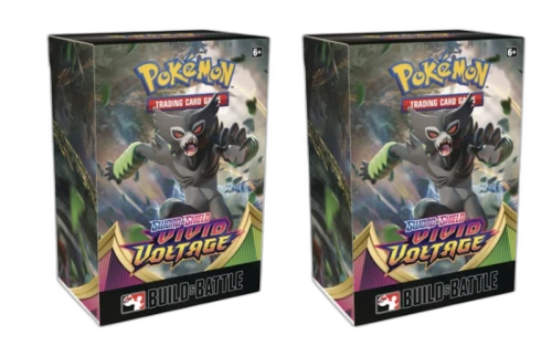 2020 Pokemon TCG Sword & Shield Vivid Voltage Build & Battle Box Pre-Release 2x Lot