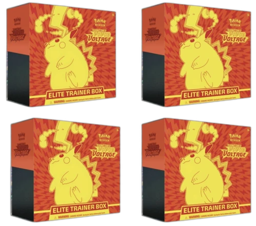 2020 Pokemon TCG Sword & Shield Vivid Voltage Elite Trainer Box 4x Lot