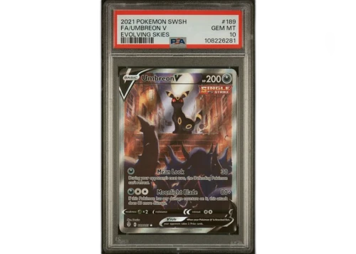 2021 Pokémon Evolving Skies Umbreon V Alternate Art #189 PSA 10