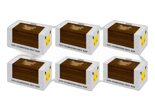 2021 Pokémon Sword & Shield 25th Celebration Wooden Deck Box 6x Lot