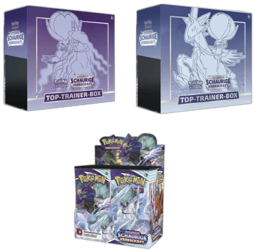 Pokémon TCG Schwert & Schild Schaurige Herrschaft Top Trainer Box/Booster Box 3x Bundle