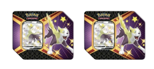 Pokémon TCG Sword & Shield Shining Fates Boltund V Tin 2X Lot