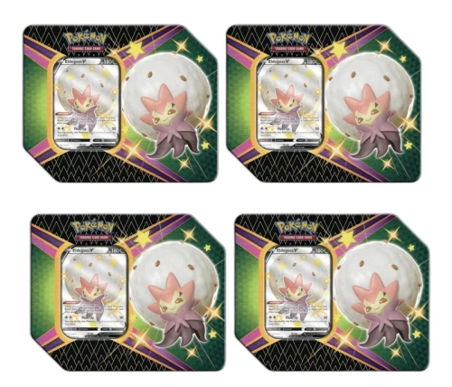 Pokémon TCG Sword & Shield Shining Fates Eldegoss V Tin 4X Lot (6 Booster Packs)