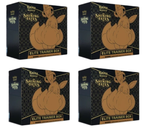 Pokémon TCG Sword & Shield Shining Fates Elite Trainer Box 4X Lot