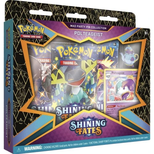 Pokémon TCG Sword & Shield Shining Fates Mad Party Pin Collection Polteageist