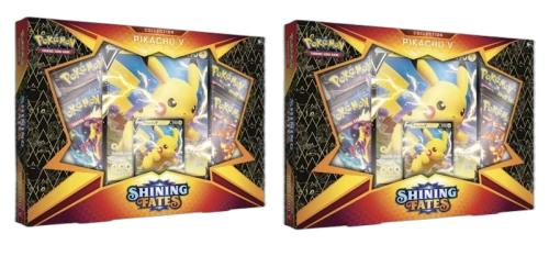 Pokémon TCG Shining Fates Pikachu V Collection Box 2x Lot