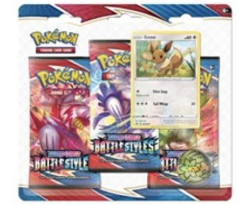 Pokémon TCG Sword & Shield Battle Styles 3 Pack Blister Eevee