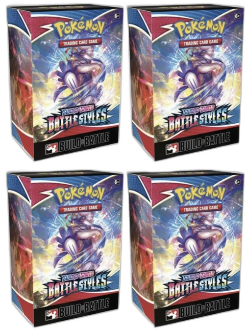 Pokémon TCG Sword & Shield Battle Styles Build & Battle Box 4x Lot