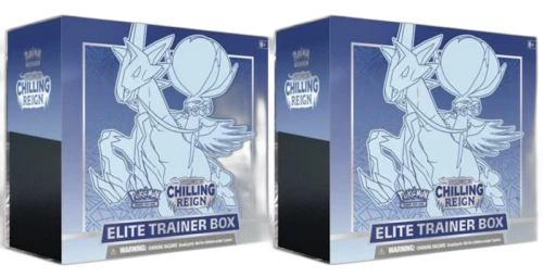 Pokémon TCG Sword & Shield Chilling Reign Elite Trainer Box (Ice Rider Calyrex) 2x Lot
