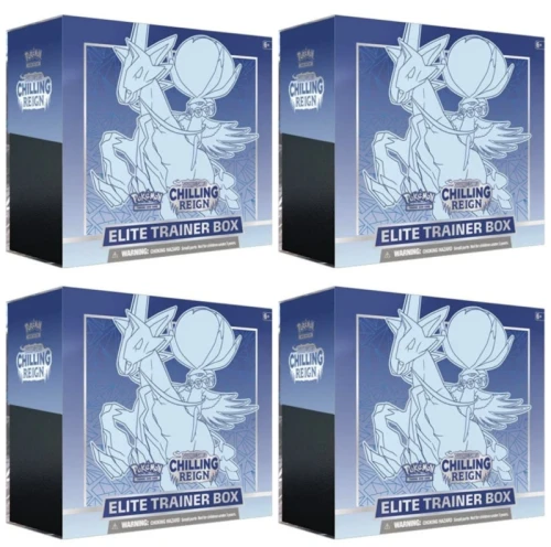 Pokémon TCG Sword & Shield Chilling Reign Elite Trainer Box (Ice Rider Calyrex) 4x Lot