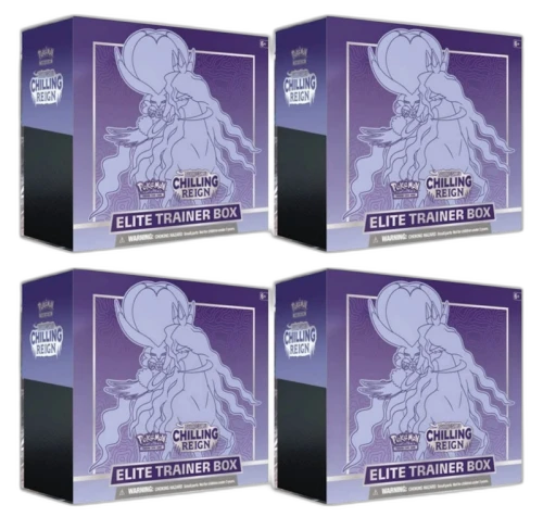 Pokémon TCG Sword & Shield Chilling Reign Elite Trainer Box (Shadow Rider Calyrex) 4x Lot