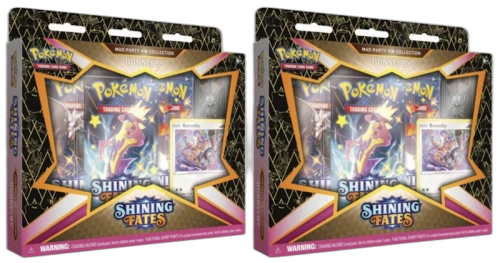 Pokémon TCG Sword & Shield Shining Fates Mad Party Pin Collection Bunnelby 2x Lot