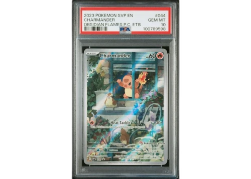 2023 Pokémon Black Star Promo Charmander Obsidian Flames Pokémon Center Elite Trainer Box #044 PSA 10