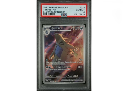 2023 Pokémon Paldea Evolved Tyranitar Illustration Rare #222 PSA 10