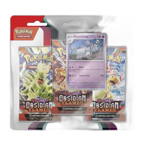 2023 Pokémon Scarlet & Violet Obsidian Flames 3 Booster Packs & Greavard Promo
