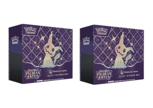 2024 Pokémon Scarlet & Violet Paldean Fates Pokemon Center Elite Trainer Box 2x Lot