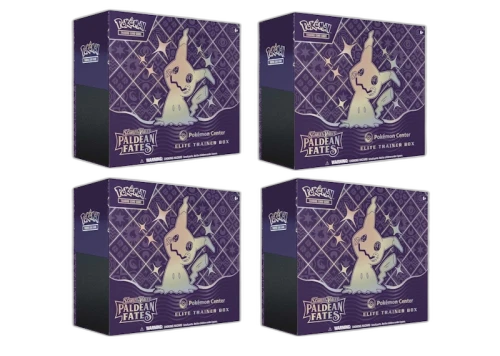 2024 Pokémon Scarlet & Violet Paldean Fates Pokemon Center Elite Trainer Box 4x Lot