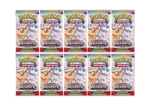 2024 Pokémon Scarlet & Violet Prismatic Evolution Booster Pack 10x Lot