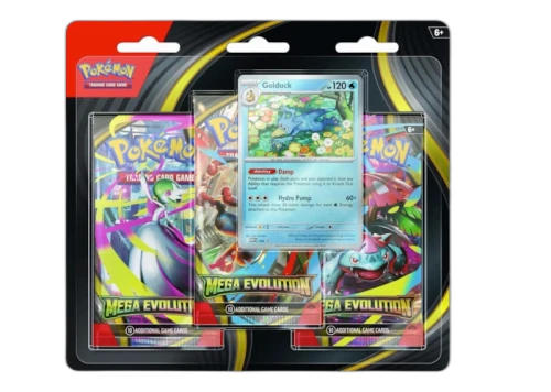 2025 Pokémon Mega Evolution Golduck 3-Pack Blister Pack