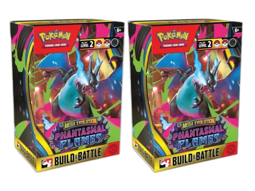 2025 Pokémon Mega Evolution Phantasmal Flames Build & Battle Box 2x Lot