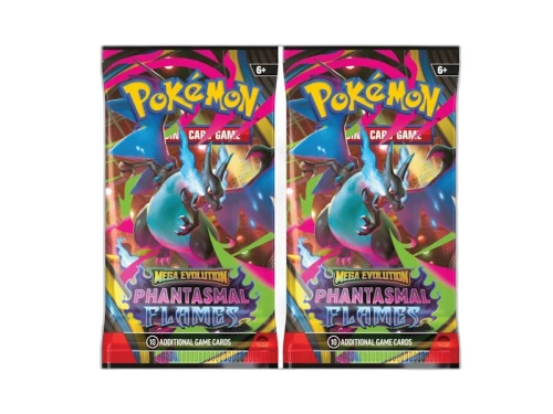 2025 Pokémon Mega Evolution Phantasmal Flames Mega Charizard X Booster Pack 2x Lot