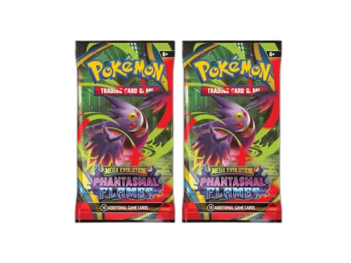 2025 Pokémon Mega Evolution Phantasmal Flames Mega Gengar Booster Pack 2x Lot