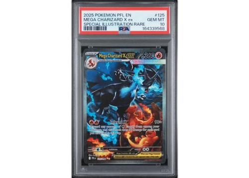 2025 Pokémon Phantasmal Flames Mega Charizard X ex Special Illustration Rare #125 PSA 10