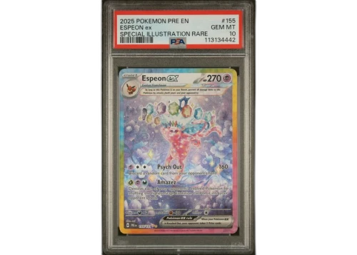 2025 Pokémon Prismatic Evolutions Espeon ex Special Illustration Rare #155 PSA 10