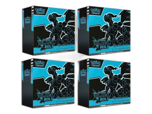 2025 Pokémon Scarlet & Violet Black Bolt Pokemon Center Elite Trainer Box 4x Lot