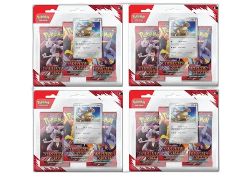 2025 Pokémon Scarlet & Violet Destined Rivals 3 Pack Blister Pack 4x Lot