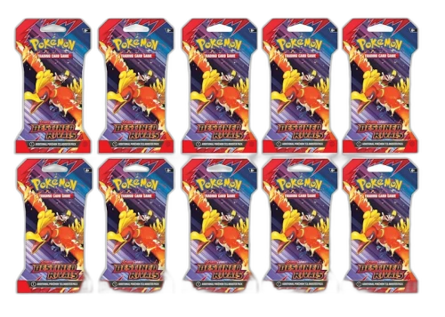 2025 Pokémon Scarlet & Violet Destined Rivals Booster Pack 10x Lot (Artwork May Vary)