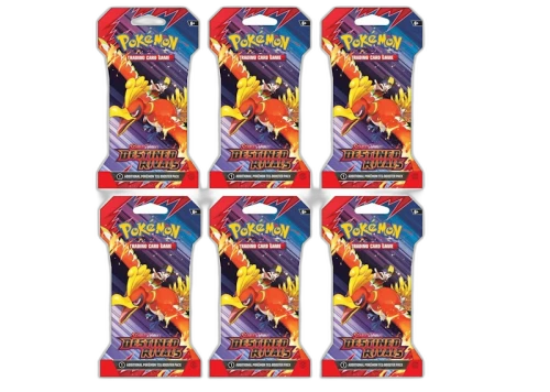 2025 Pokémon Scarlet & Violet Destined Rivals Booster Pack 6x Lot (Artwork May Vary)