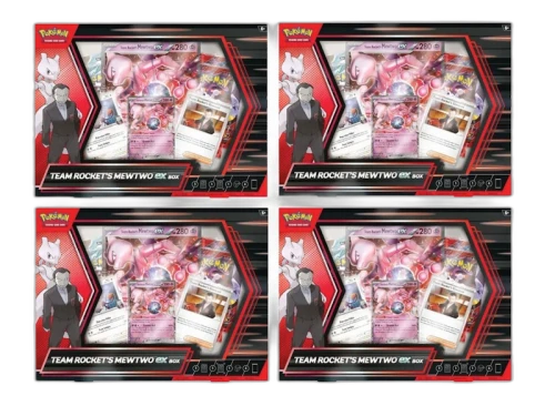2025 Pokémon Scarlet & Violet Destined Rivals Team Rocket's Mewtwo EX Box 4x Lot