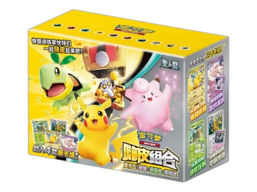 2025 Pokémon Scarlet & Violet Happy Combo Pikachu & Clefairy & Turtwig & Gimmighoul Box (Simplified Chinese)