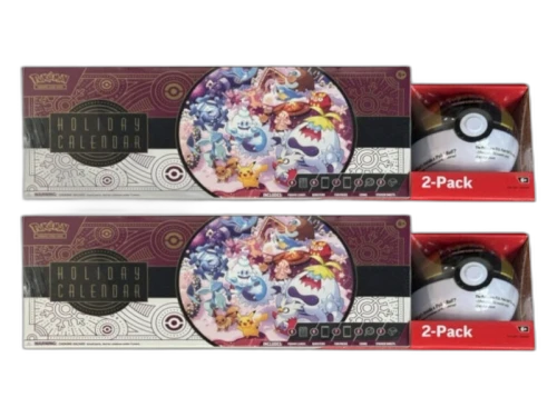 2025 Pokémon Scarlet & Violet Holiday Calendar + Pokeball Costco Bundle (Pokeball Color May Vary) 2x Lot