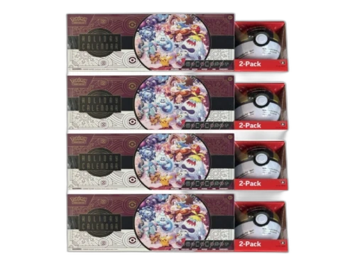 2025 Pokémon Scarlet & Violet Holiday Calendar + Pokeball Costco Bundle (Pokeball Color May Vary) 4x Lot
