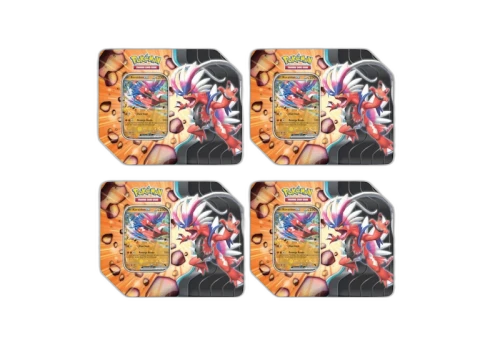2025 Pokémon Scarlet & Violet Journey Together Koraidon EX Slahing Legends Tin 4x Lot