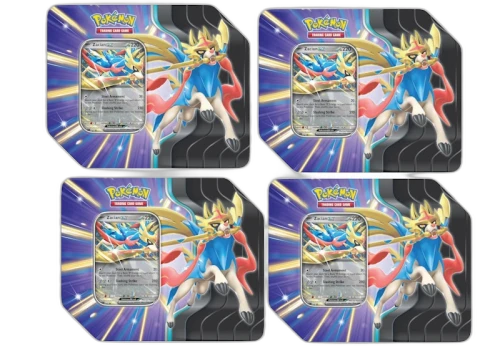 2025 Pokémon Scarlet & Violet Journey Together Zacian EX Slashing Legends Tin 4x Lot