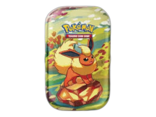 2025 Pokémon Scarlet Violet Prismatic Evolutions Flareon Tin