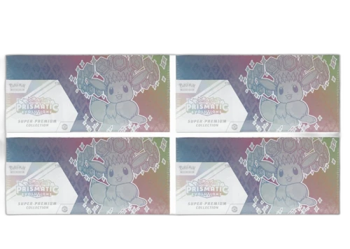 2025 Pokémon Scarlet & Violet Prismatic Evolutions Super Premium Collection 4x Lot