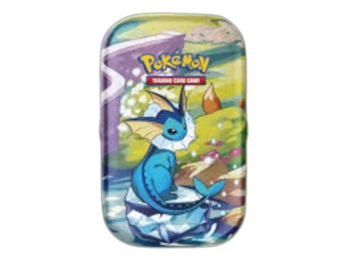 2025 Pokémon Scarlet Violet Prismatic Evolutions Vaporeon Tin
