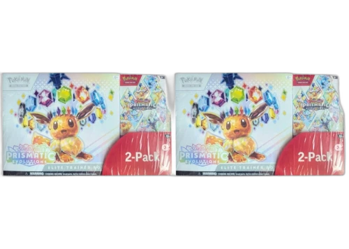 2025 Pokémon Scarlet & Violet Pristmatic Evolutions Elite Trainer Box + Booster Costco Bundle 2x Lot